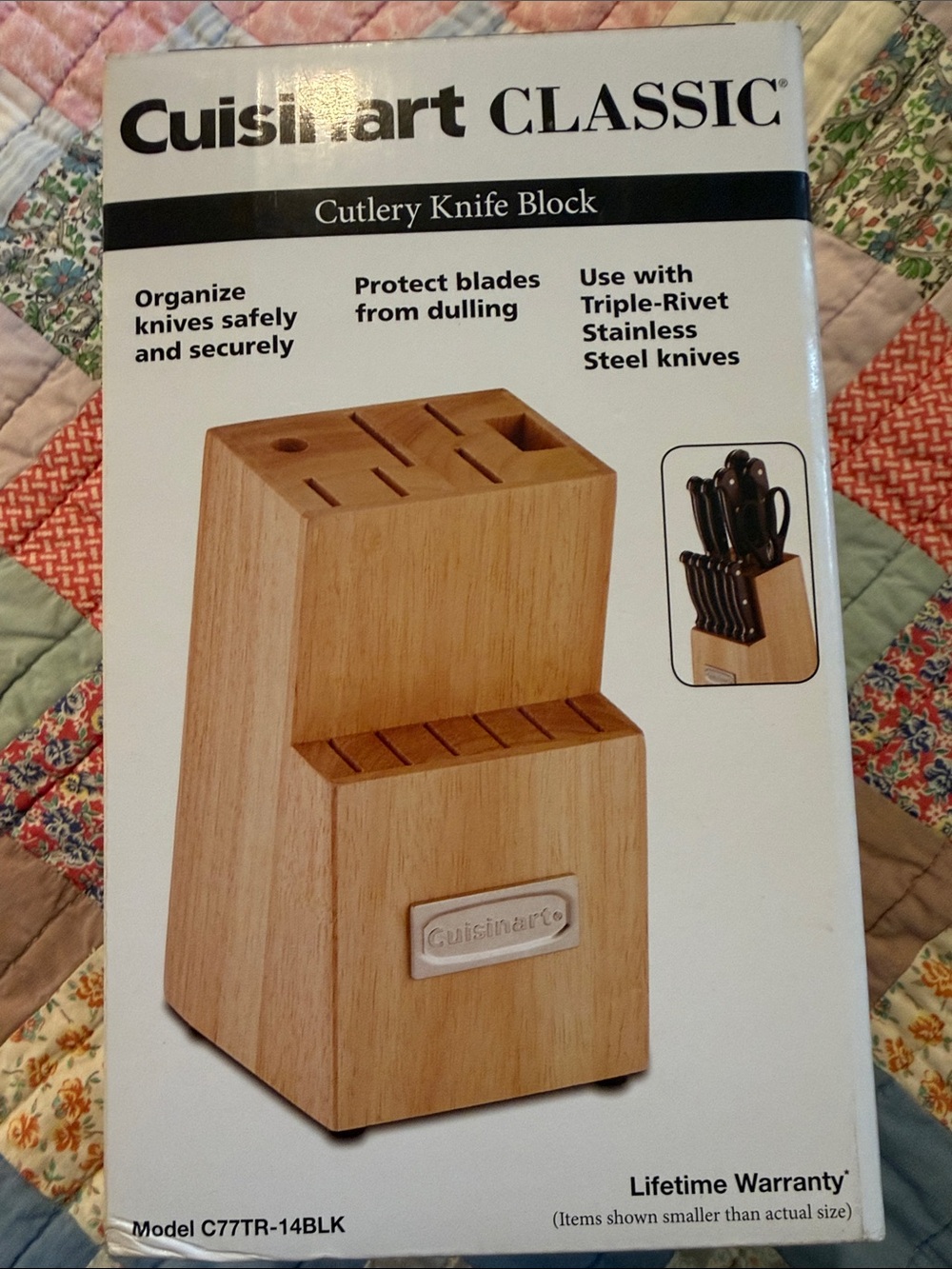 Cuisinart Natural Wood Finish Cutlery Knife Block - Light Wood